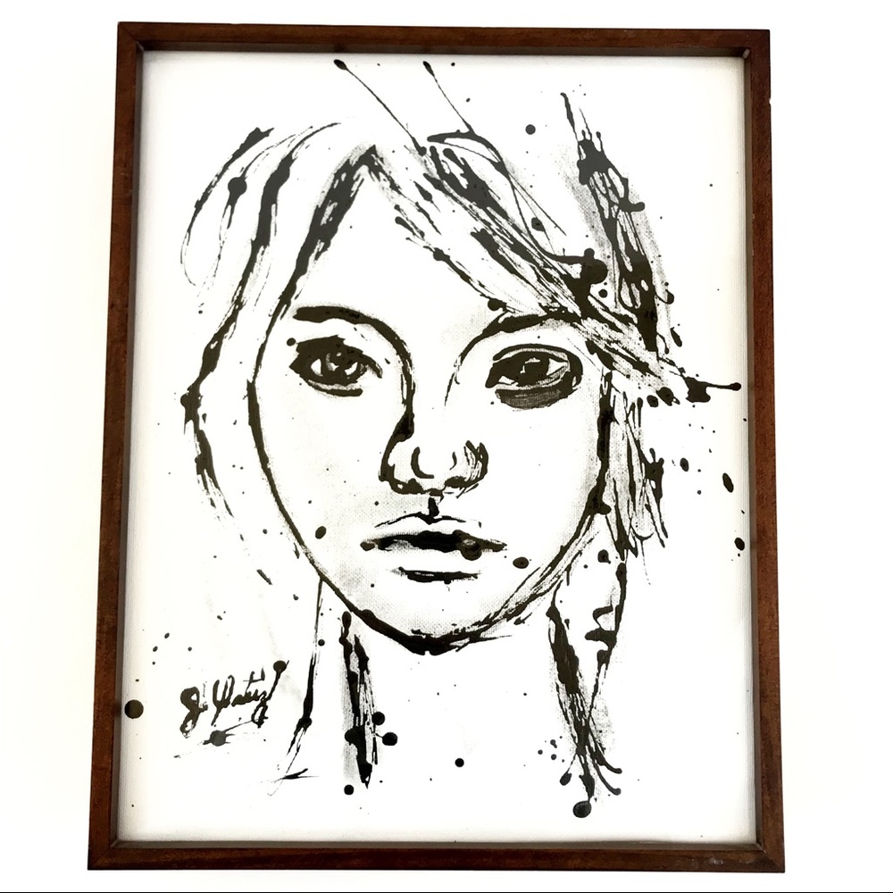 Original Painting Portrait on Canvas 14.5 x 11.5
